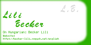 lili becker business card